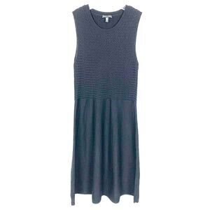 Eileen Fisher Washable Wool Crepe Sleeveless Knit Black Italian Yarn Size XXS